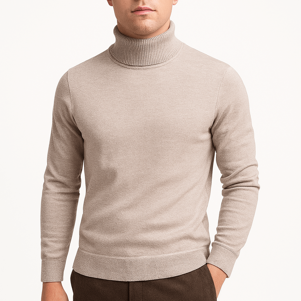 Men’s Warm Turtleneck Knit Sweater