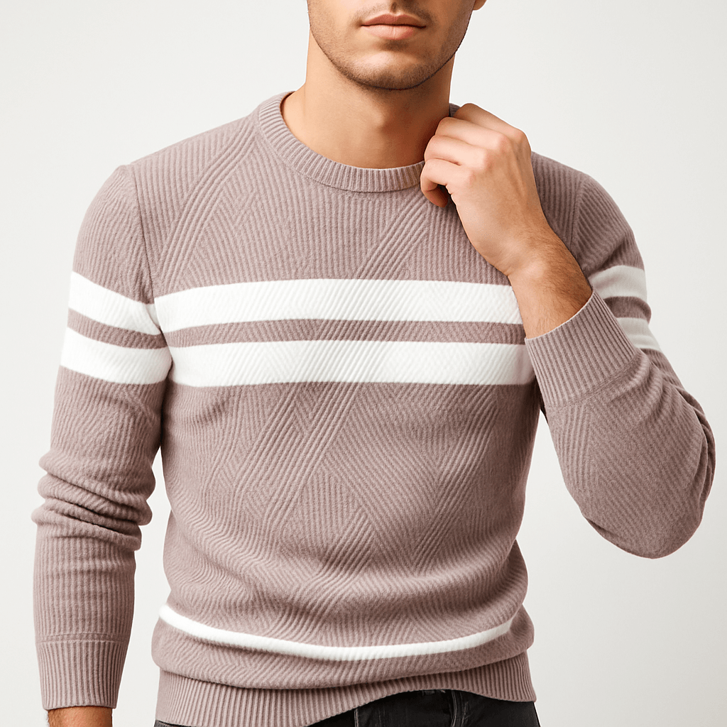 Men’s Patchwork Pullover Sweater