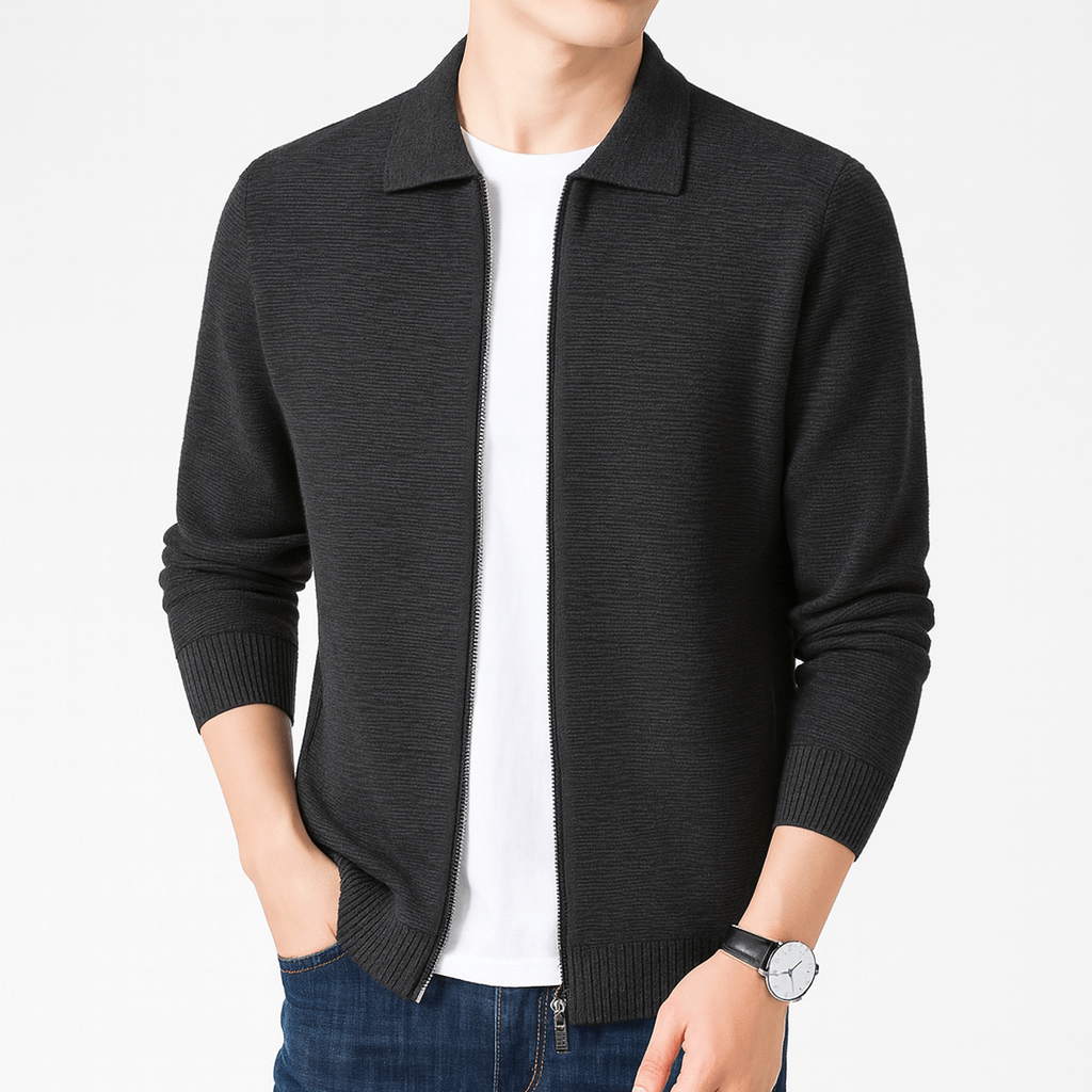 Men’s Minimalist Zip Bomber Jacket
