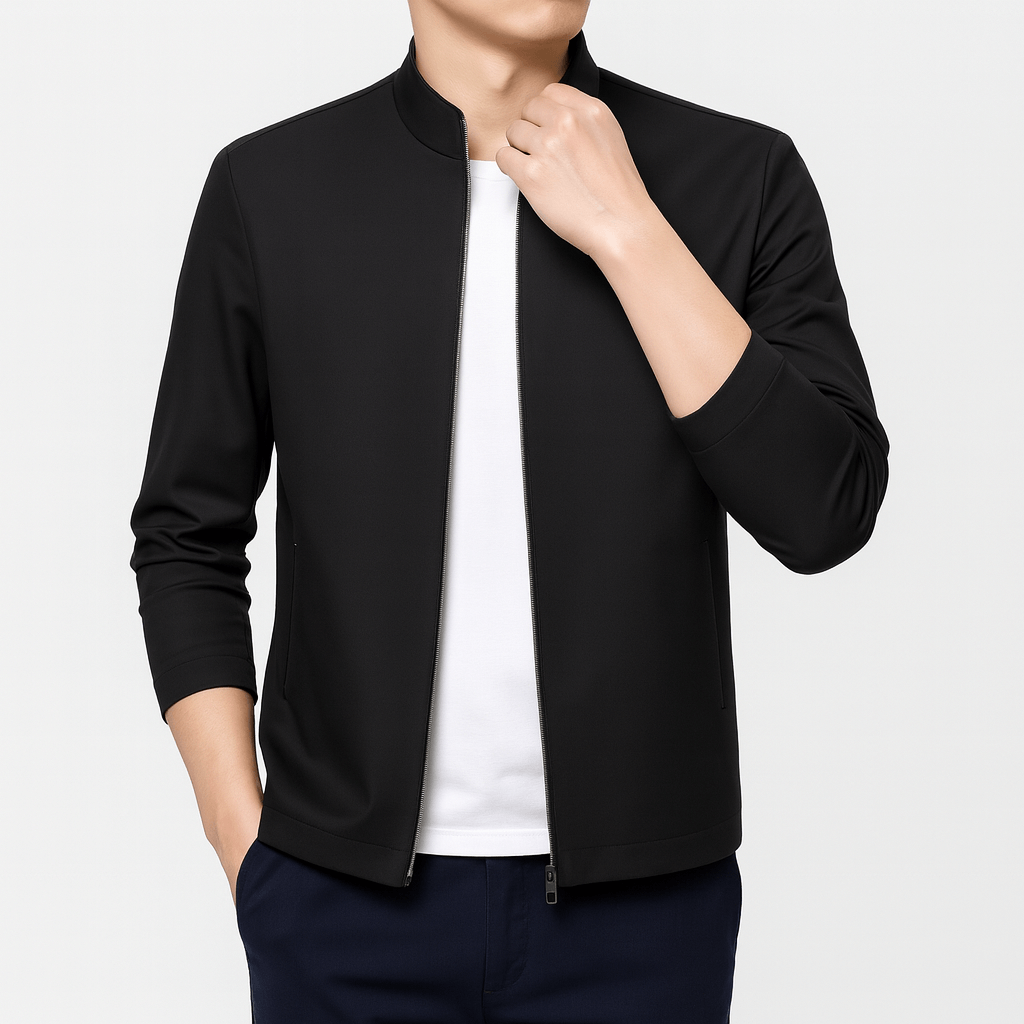 Men’s Minimalist Zip Bomber Jacket