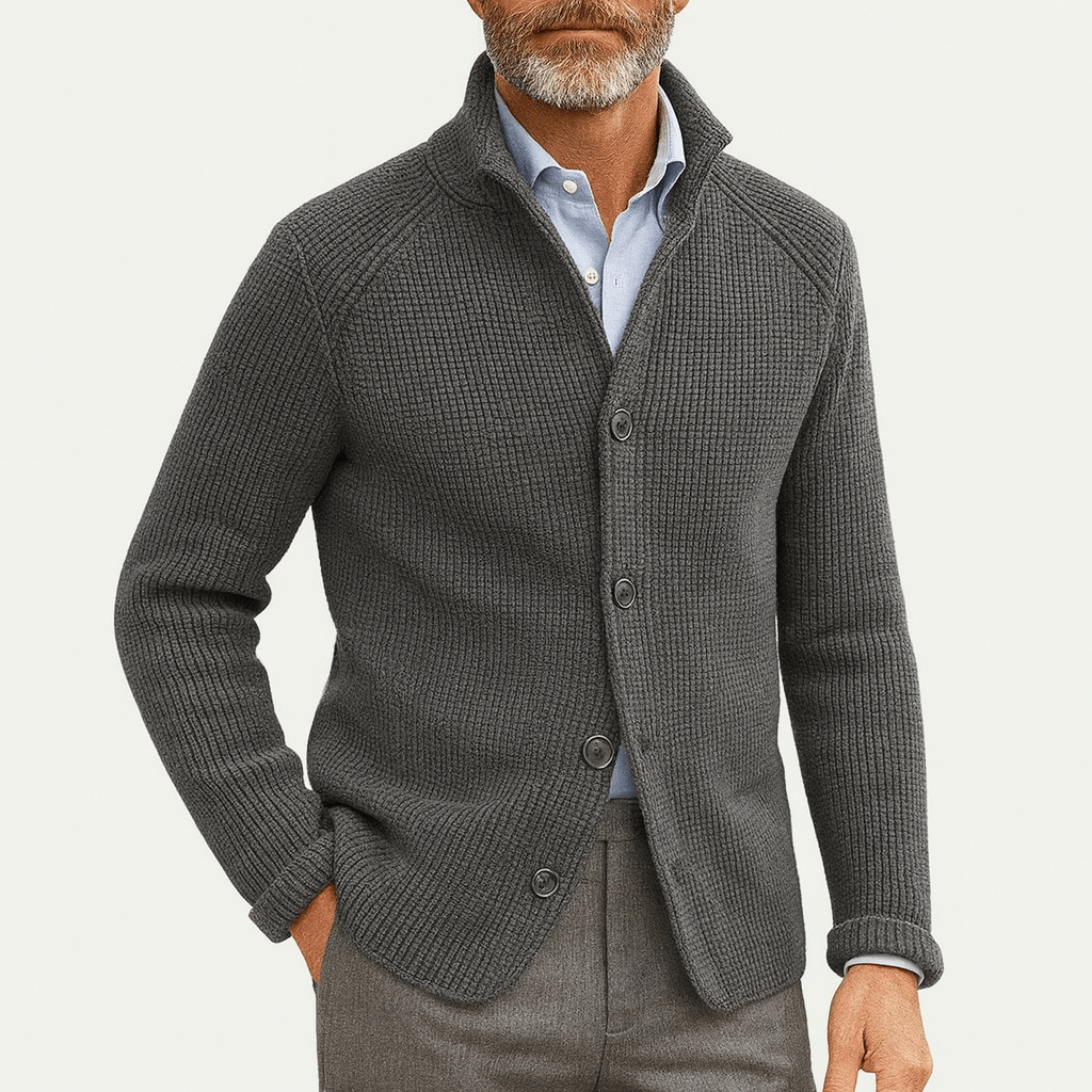 Men’s Thick Knit Button Cardigan