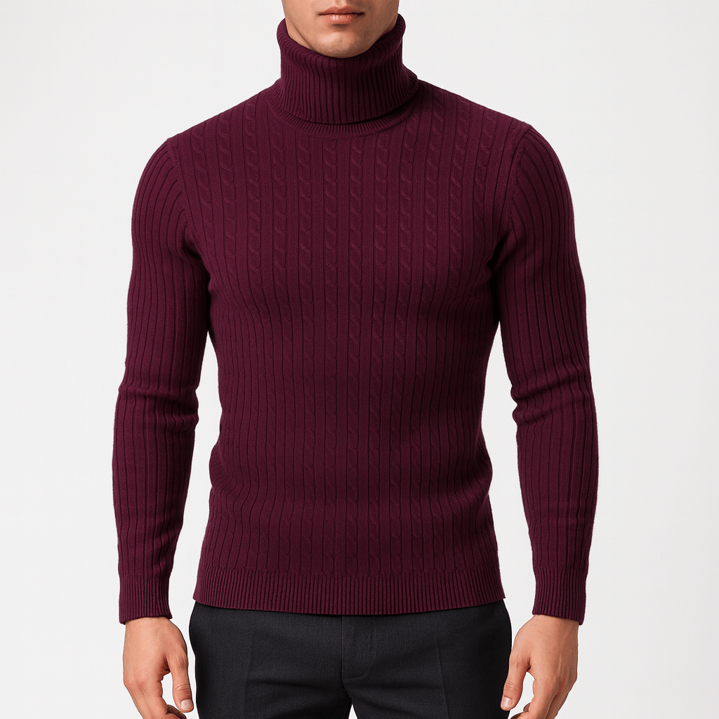 Men’s Thick Turtleneck Knitted Sweater