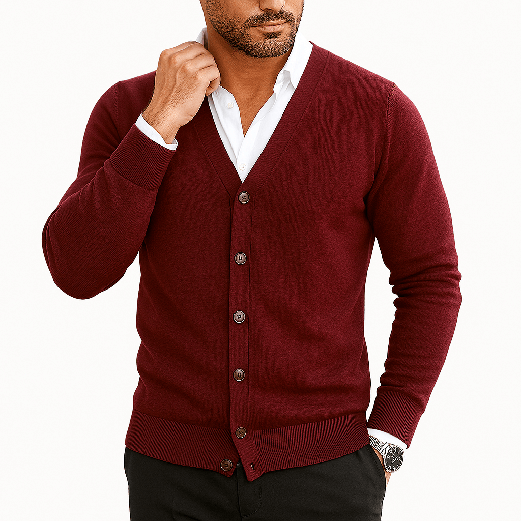 Men’s Slim Fit V-Neck Cardigan