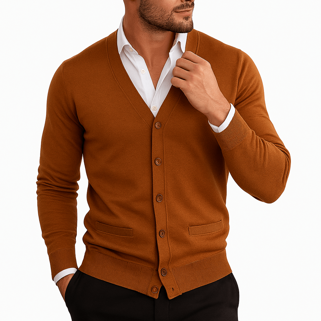 Men’s Slim Fit V-Neck Cardigan
