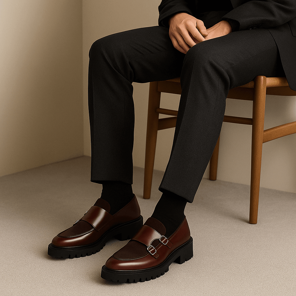 Men’s Chunky Monk Strap Loafers