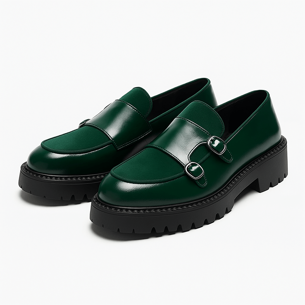 Men’s Chunky Monk Strap Loafers