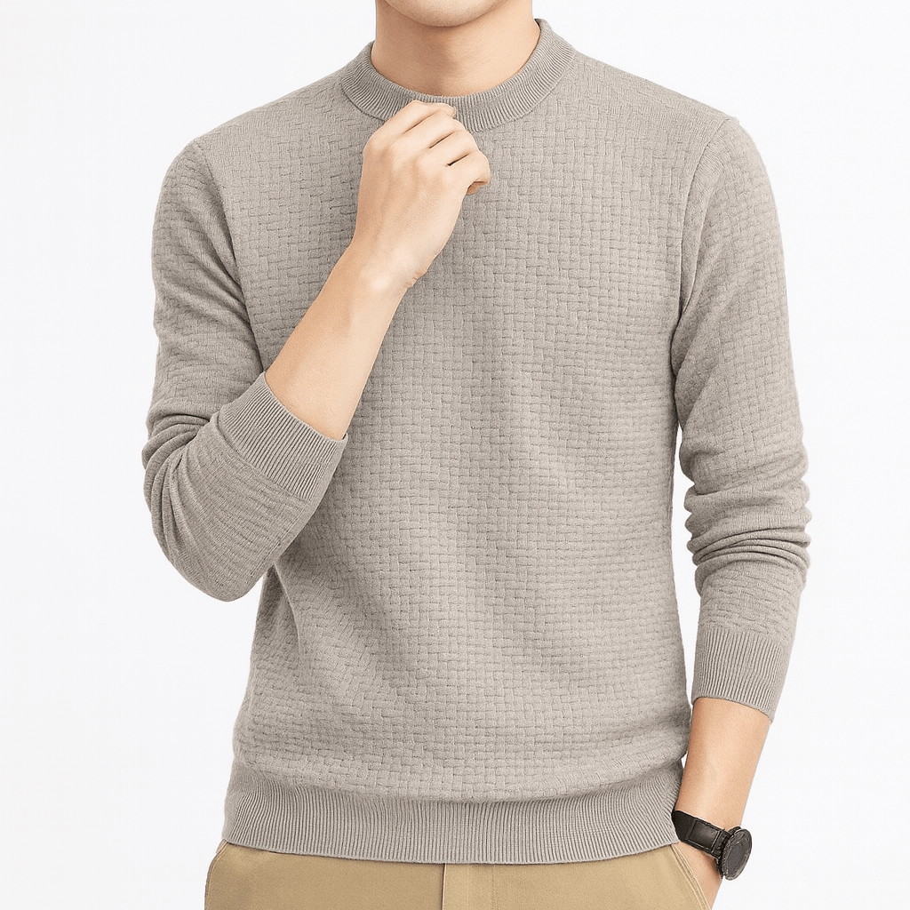 Men’s Rib-Knit Mock Neck Sweater
