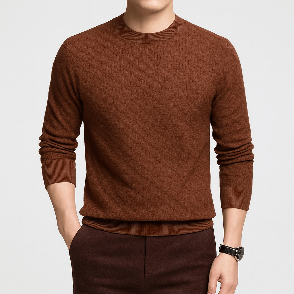 Men’s Rib-Knit Mock Neck Sweater