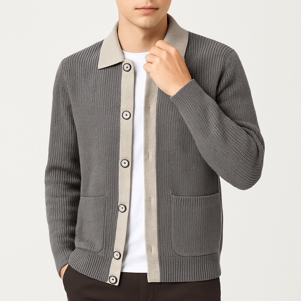 Men’s Waffle Knit Cardigan