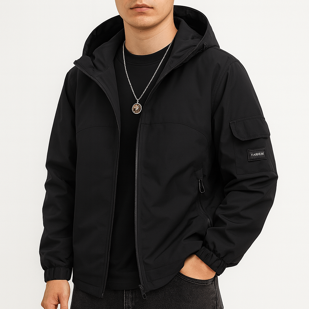 Men’s Waterproof Hooded Zip-Up Jacket