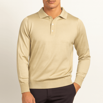 Men’s Long Sleeve V-Neck Top Polo