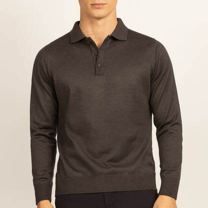 Men’s Long Sleeve V-Neck Top Polo
