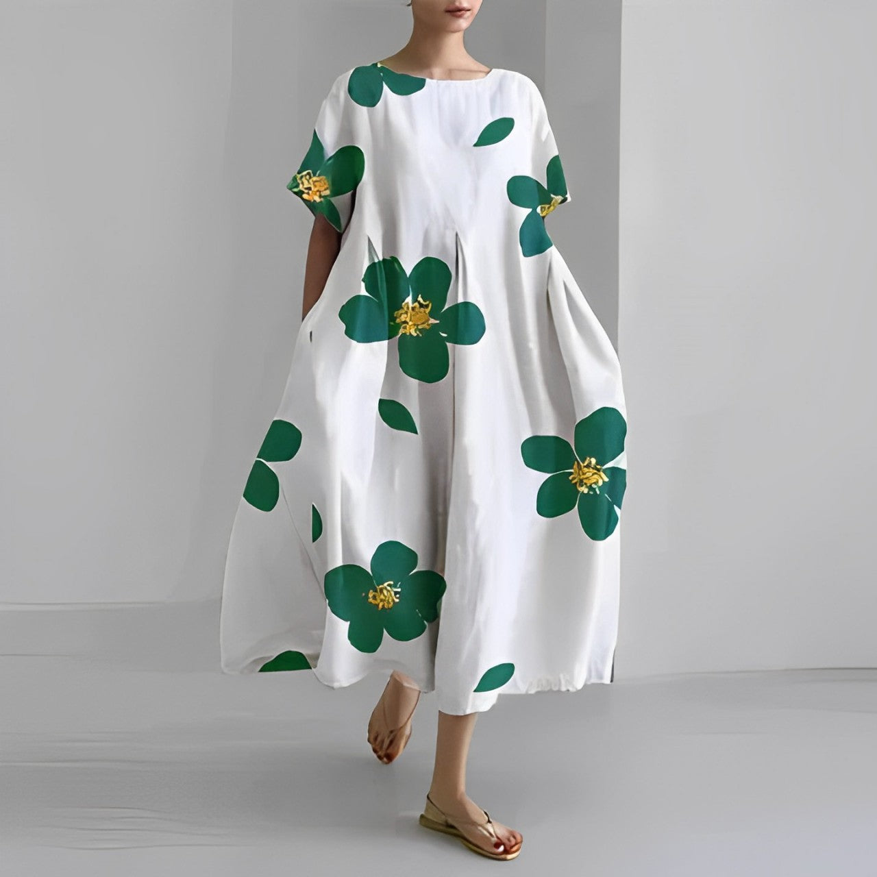 Casual Floral Maxi Sundress for Women