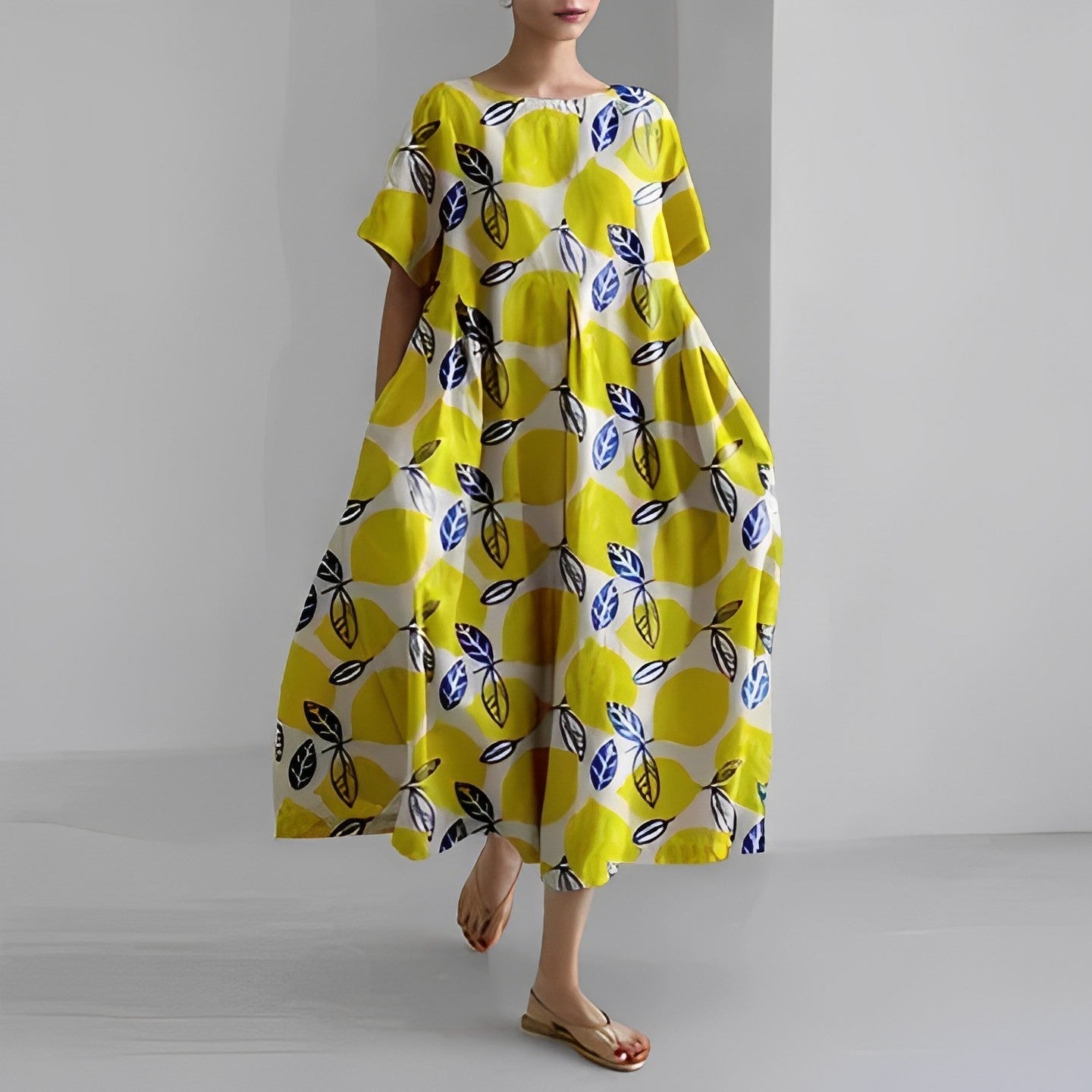 Casual Floral Maxi Sundress for Women