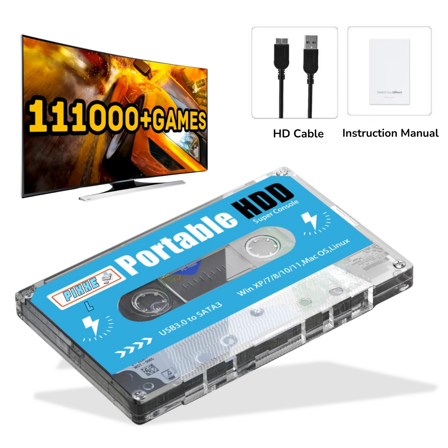 Classic Gaming Console 110000 Games Plug Play Ready - BritishElegance