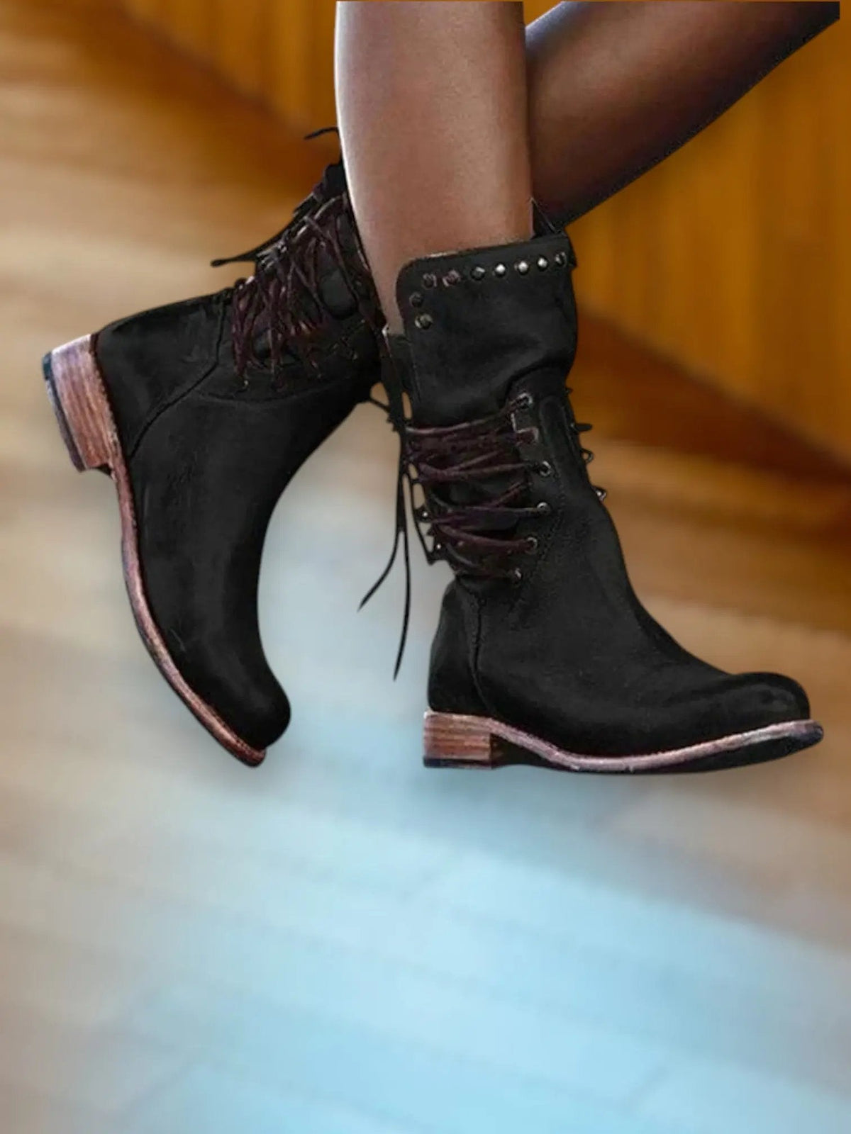 Lacey | Women's Leather Lace-Up Ankle Boots for All-Day Comfort