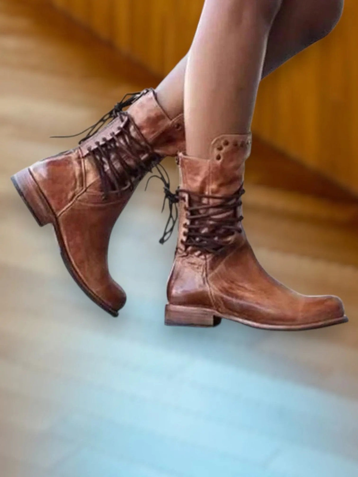 Lacey | Women's Leather Lace-Up Ankle Boots for All-Day Comfort