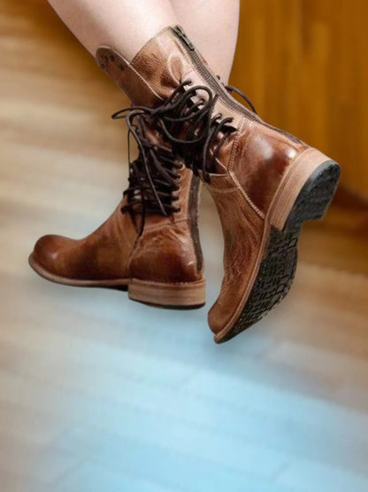 Lacey | Women's Leather Lace-Up Ankle Boots for All-Day Comfort