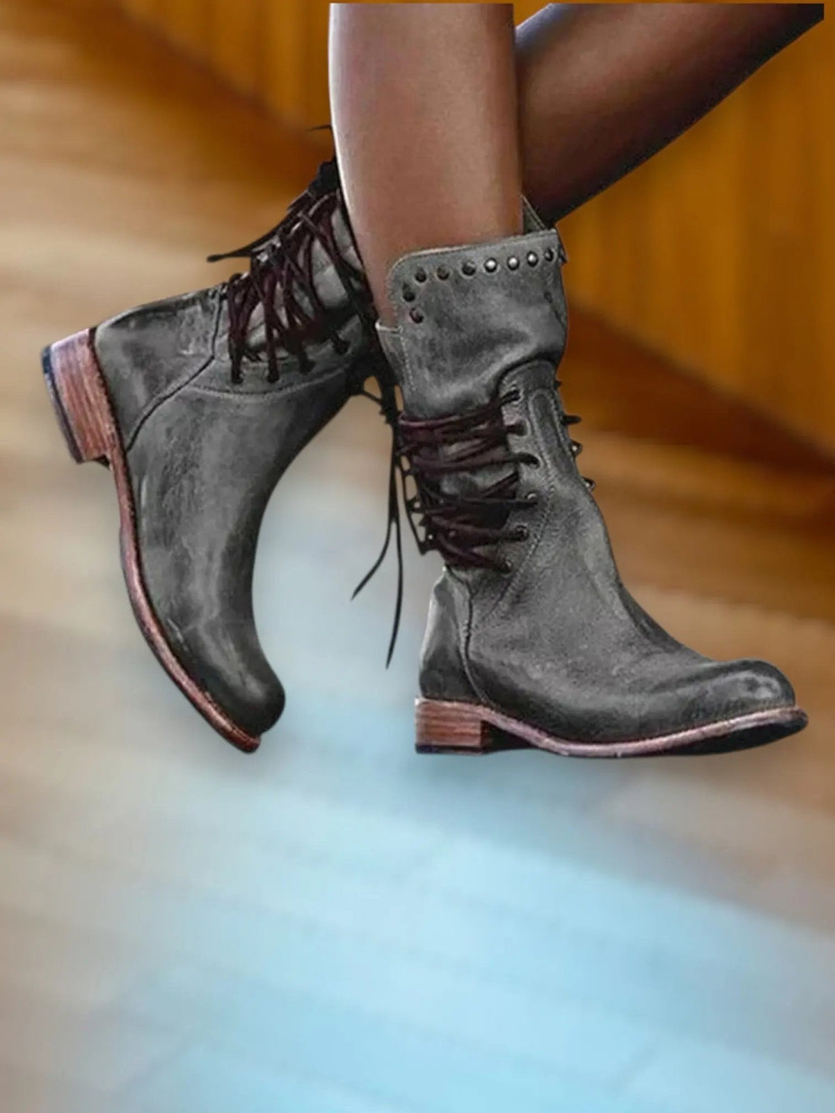 Lacey | Women's Leather Lace-Up Ankle Boots for All-Day Comfort