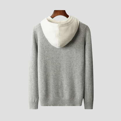 Women’s Knitted Hoodie with Button Detail