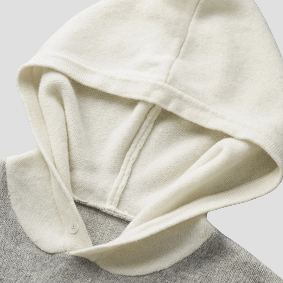 Women’s Knitted Hoodie with Button Detail