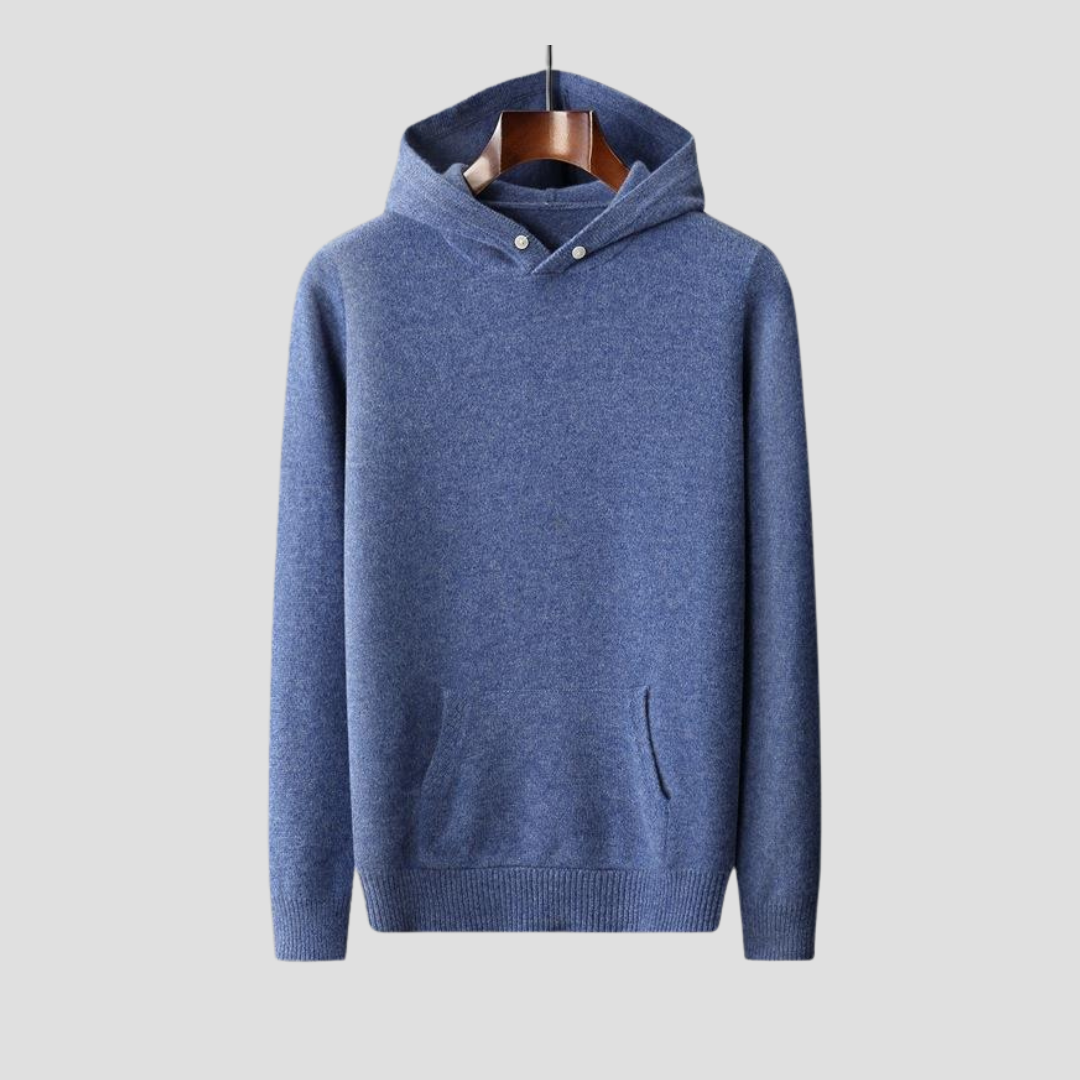 Women’s Knitted Hoodie with Button Detail