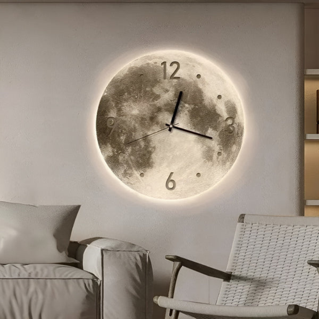 Big Round Moon Wall Clock