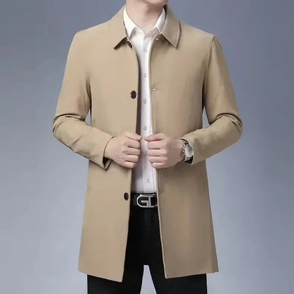 Lars | Classic Men’s Long Coat for a Polished and Professional Look