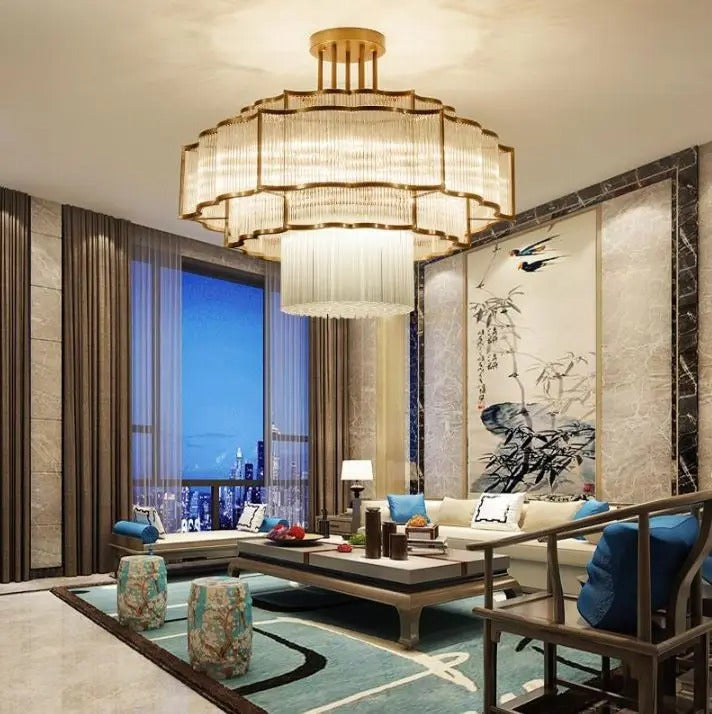 Layered Glass Pendant Lamp - BritishElegance