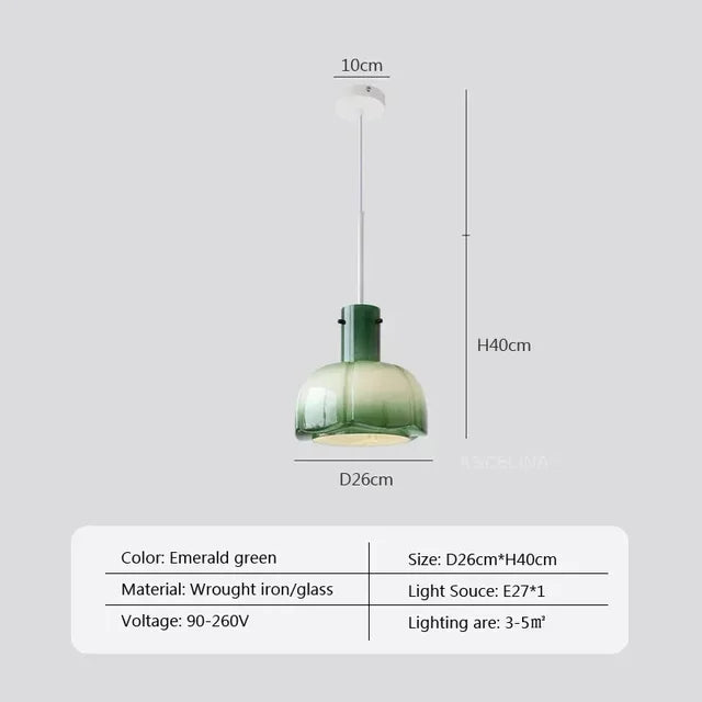 Scandinavian LED Glass Hanging Lamp