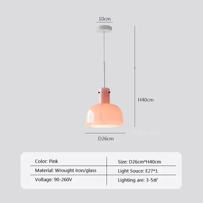 Scandinavian LED Glass Hanging Lamp