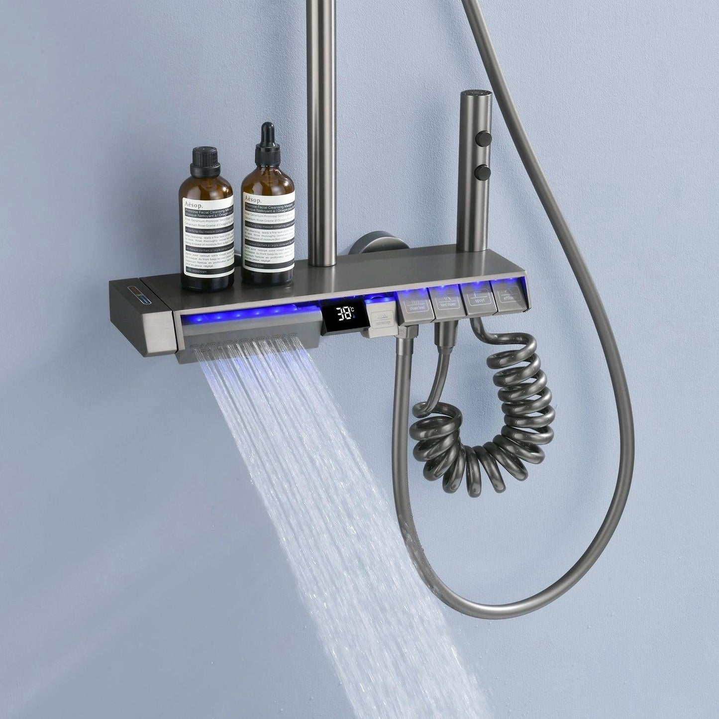 Smart Bathroom Shower System with Digital Temp Control - BritishElegance