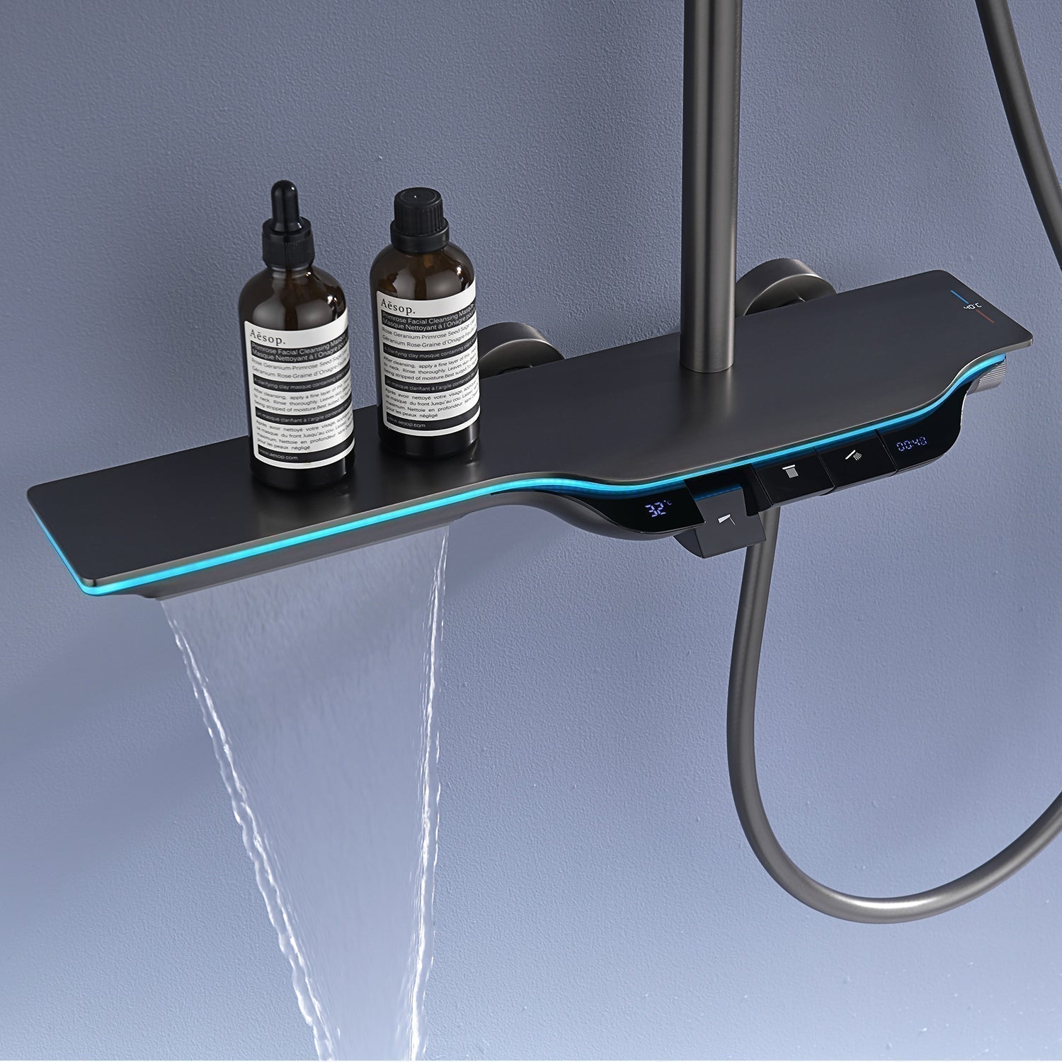 Waterproof LED Shower Head With Temp Control - BritishElegance