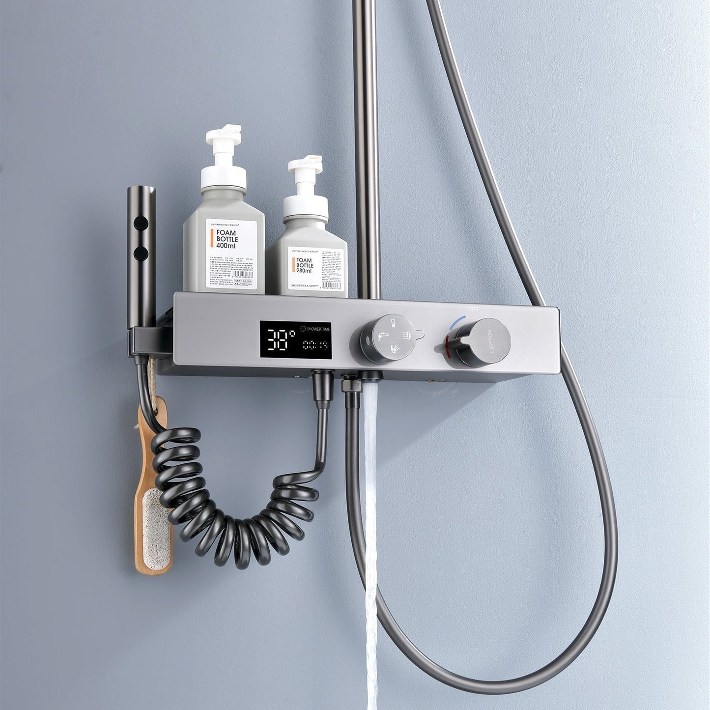 Advanced Thermostatic Shower Set with 4 Spray Modes - BritishElegance