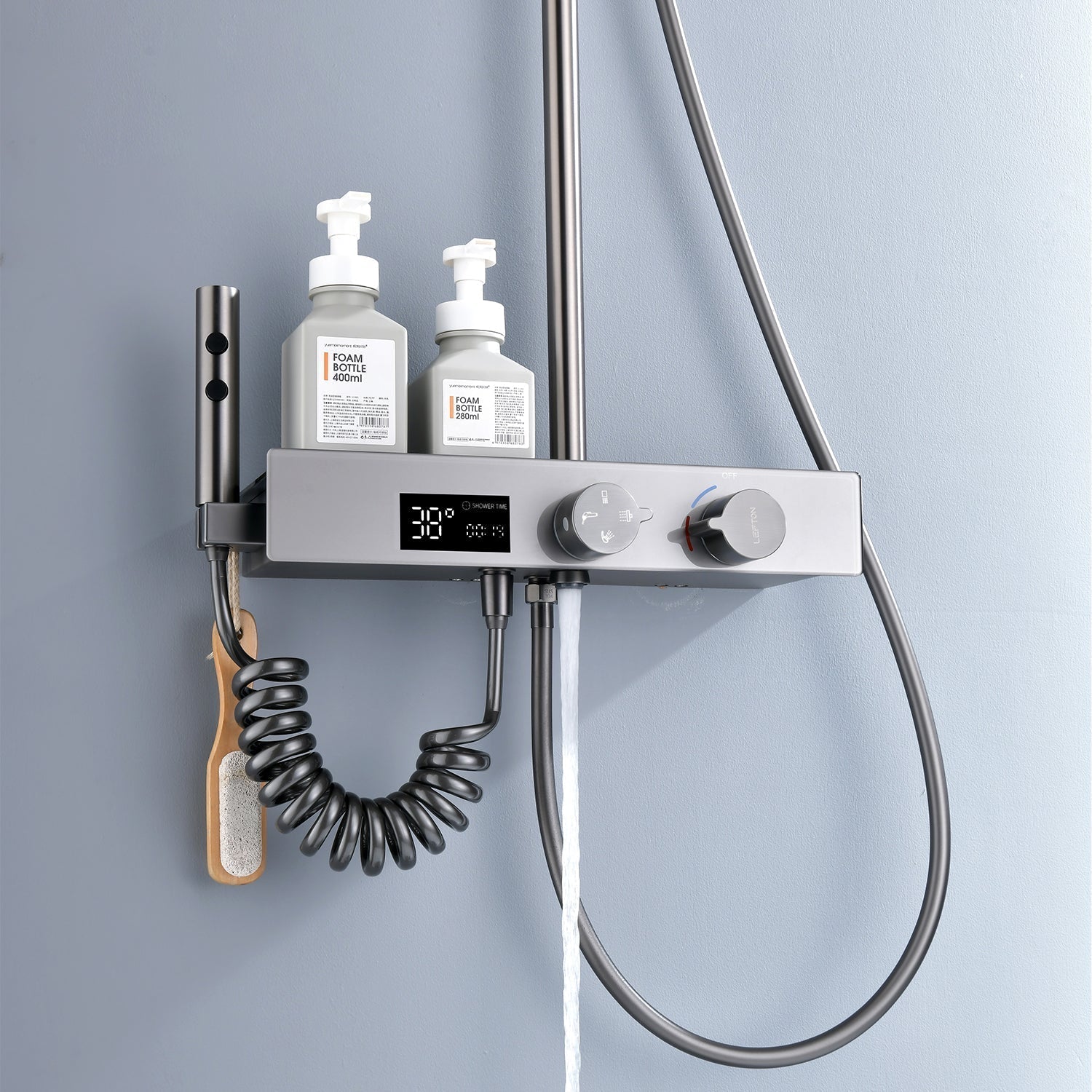 Advanced Thermostatic Shower Set with 4 Spray Modes - BritishElegance