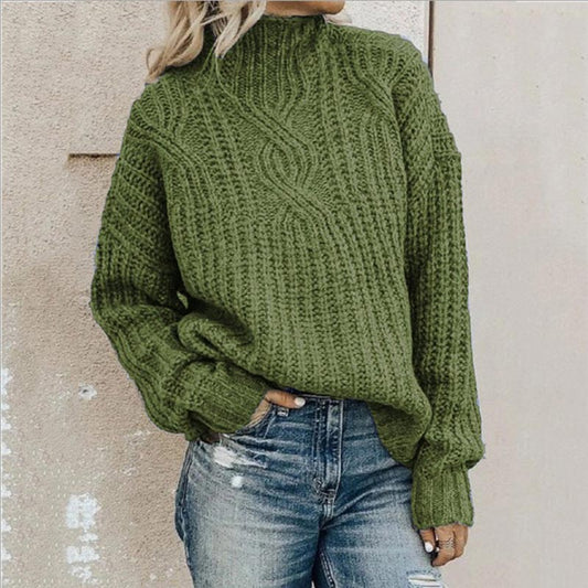 Lena – Women's Sweater with Turtleneck