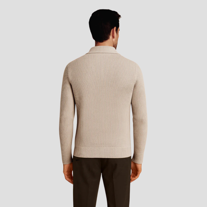 Men’s Ribbed Knit Half-Zip Sweater