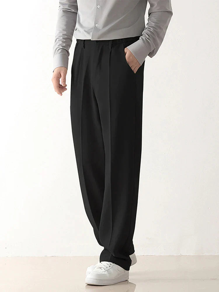 Men's Slim Fit Formal Trousers with Narrow Leg - BritishElegance