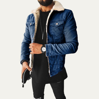 Men’s Shearling Lined Denim Jacket