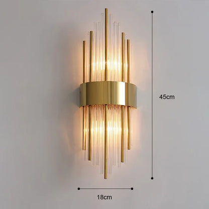 Elegant Gold Indoor Wall Sconce Light Fixture