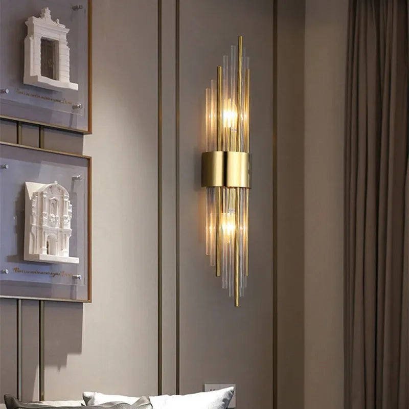 Elegant Gold Indoor Wall Sconce Light Fixture - BritishElegance