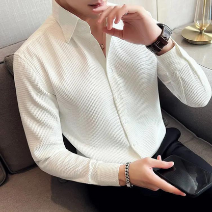 Lightweight Blend Shirt - Point Collar & Keeps Shape