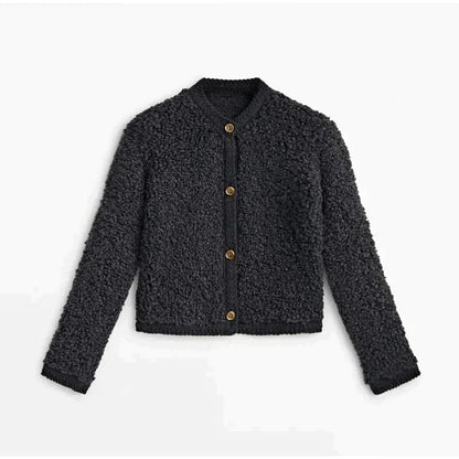Daphne | Women's Cozy Fleece Button Front Jacket – Warm and Stylish