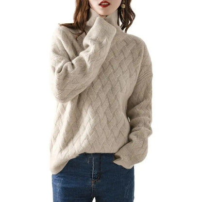 Lilly – Women's Knitted Turtleneck Sweater