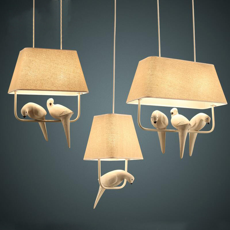 Natural Beige Birdcage Pendant Light - BritishElegance