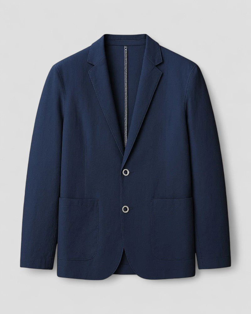 Linen Blend Blazer Smart Casual Tailored Fit for Men