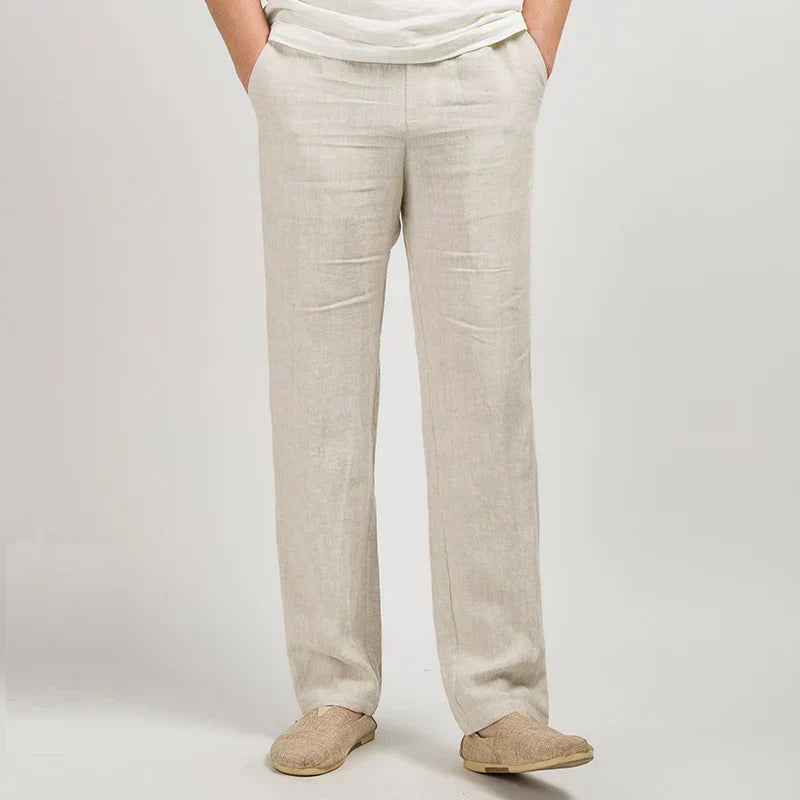 Comfortable Loose Fit Cotton Pants - BritishElegance