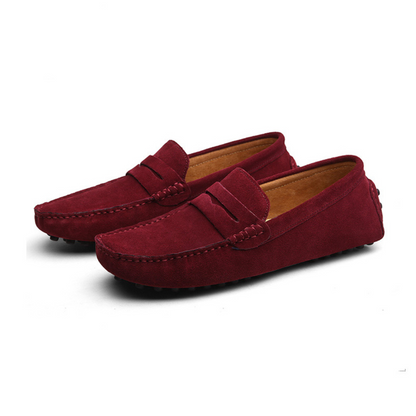 Loafers - Moc Toe Slip On And Cushioned Flexible Sole