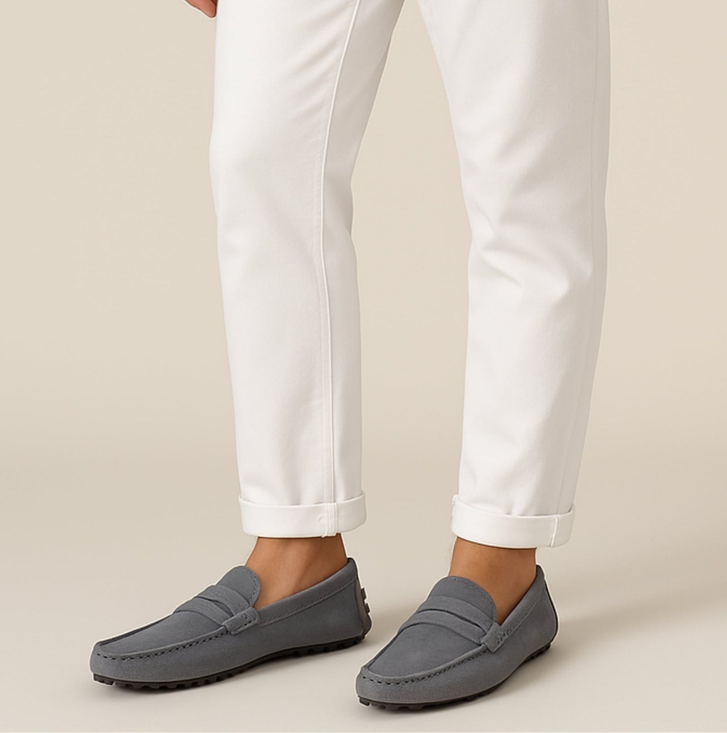 Loafers - Moc Toe Slip On And Cushioned Flexible Sole