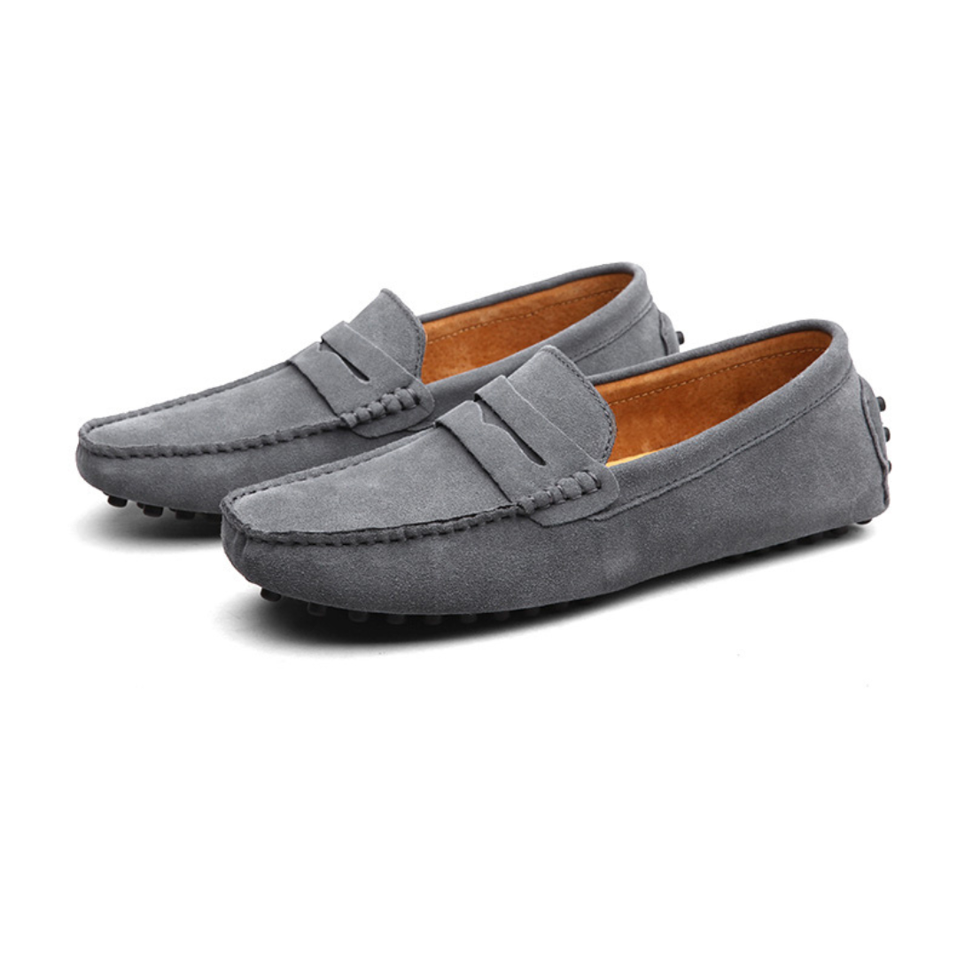 Loafers - Moc Toe Slip On And Cushioned Flexible Sole
